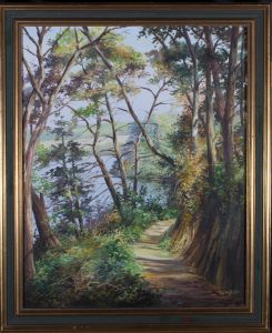 M. Childs - 1985 Oil, Primrose Walk