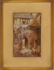 L. Endacott - Early 20th Century Watercolour, Old Courtyard in Close, Exeter