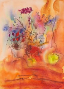 Annelise Firth (b.1961) - 2020 Watercolour, Orange Still Life