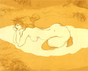 Dina Larot (b.1942) - Signed 1985 Lithograph, Female Nude