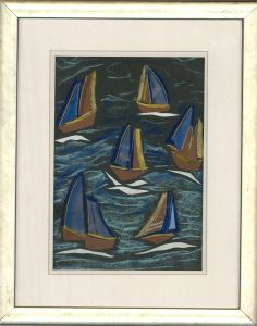 Madeleine Eyland-Legrain (1930-2021) - 20th Century Mixed Media, Sail Away