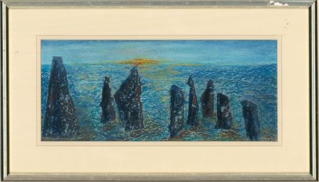 Madeleine Eyland-Legrain (1930-2021) - 20th Century Pastel, Silent Witnesses