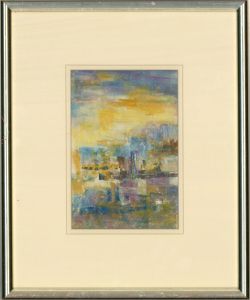 Madeleine Eyland-Legrain (1930-2021) - 20th Century Pastel, Abstract Cityscape