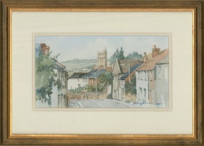 Brian Griffin - Signed 1997 Watercolour, Ilminster in Somerset