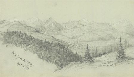 1869 Graphite Drawing - The Diftway, Sheringham