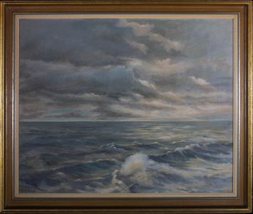 Betty Knight  - 20th Century Oil, Sunset Seascape