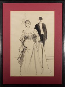 Mid 20th Century Watercolour - Old Hollywood