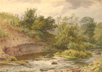 James Heron (fl.1878-1919) - Late 19th Century Watercolour, River Rapids