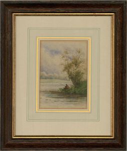 A.B. Rawlins - 1899 Watercolour, A Fisherman