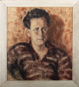 Margaret Fisher Prout (1875–1963) - Early 20thC Watercolour, Portrait In Brown