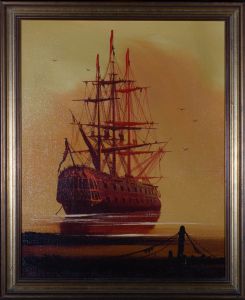 Tom Gower (b.1938) - 20th Century Oil, Ship of the Line