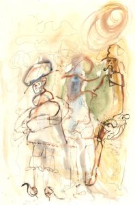 Mid 20th Century Watercolour - Various Figures
