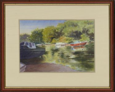 Cliff Higginson - Contemporary Watercolour, Low Tide on Froe Creek