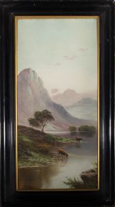 B. Ward - Early 20th Century Gouache, Highland Loch