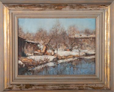 Mikhail Petrovich Kraev - Mid 20th Century Oil, Snow Season