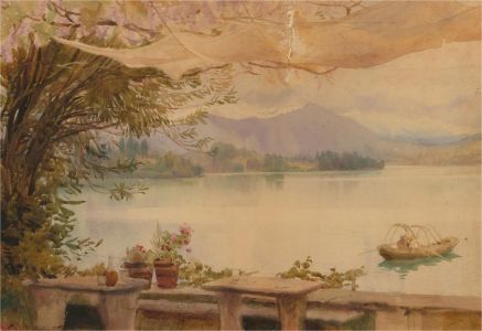 Alexander Wallace Rimington RBA RE (1854-1918) - Watercolour, Lake Como