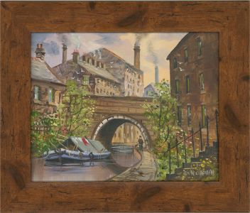 John Corcoran - Contemporary Oil, Bridge Over The Canal