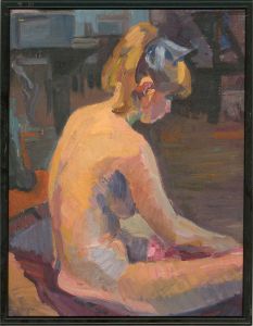 P. J. Unwin - 20th Century Oil, Seated Nude