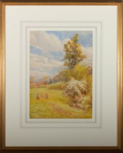 Francis Browne Tighe (c.1865-1936) - Watercolour, Summer Picnic