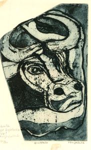 Masalula - 20th Century Aquatint, Buffalo