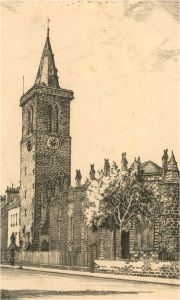 Signed Mid 20th Century Etching - The College Church of St. Andrews