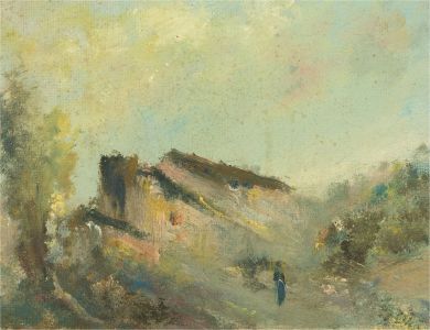 20th Century Oil - Impressionistic Scene
