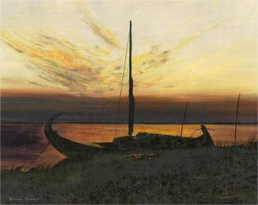 Gordon Metcalfe (b.1935) - 1989 Oil, Moliceiro