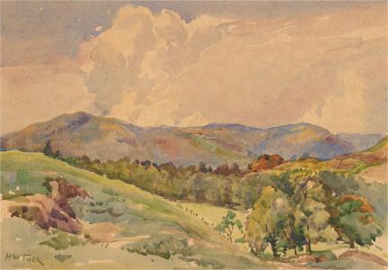 Horace Tuck (1876-1951) - Early 20th Century Watercolour, Mountainous Landscape