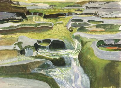 Gordon Metcalfe (b.1935) - Contemporary Watercolour, Cascade Waterfall