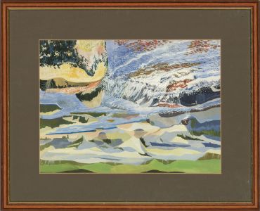 Gordon Metcalfe (b.1935) - 2007 Gouache, Cascade, Langstrothdale