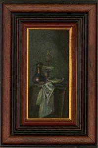 20th Century Oil - Nightstand Still Life