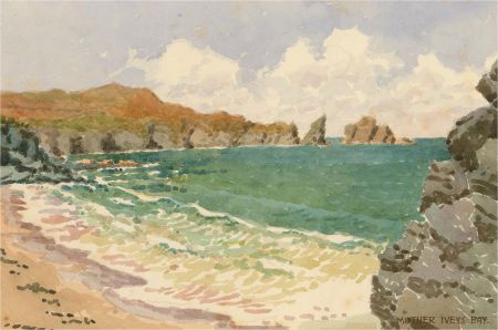 Raymond Turner Barker (1872-1945) - 1931 Watercolour, Mother Ivey's Bay