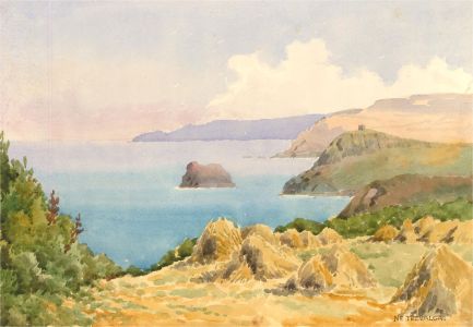 Raymond Turner Barker (1872-1945) - 1931 Watercolour, Near Trevalga