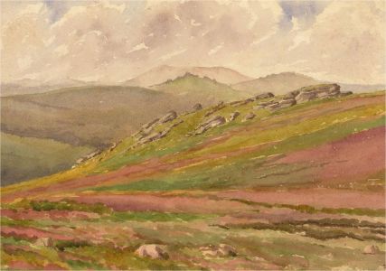 Raymond Turner Barker (1872-1945) - Watercolour, Scottish Moor