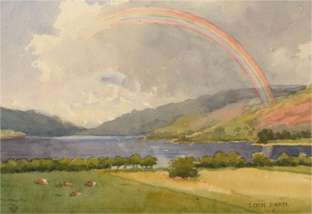 Raymond Turner Barker (1872-1945) - 1928 Watercolour, Loch Earn