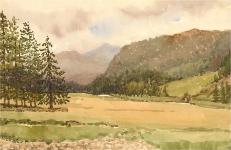 Raymond Turner Barker (1872-1945) - 1932 Watercolour, Near Braemar