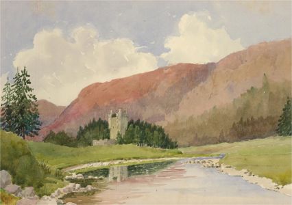 Raymond Turner Barker (1872-1945) - 1932 Watercolour, Old Mar Castle, Braemar