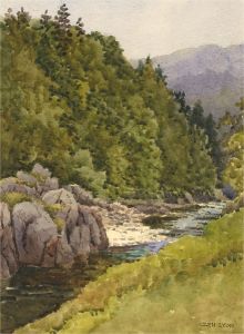 Raymond Turner Barker (1872-1945) - 1937 Watercolour, River Lyon