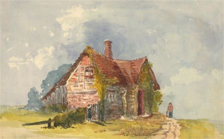 Early 20th Century Watercolour - Cottage, Shapwick