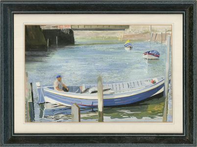 Gordon Metcalfe (b.1935) - 2001 Gouache, Staithes Harbour