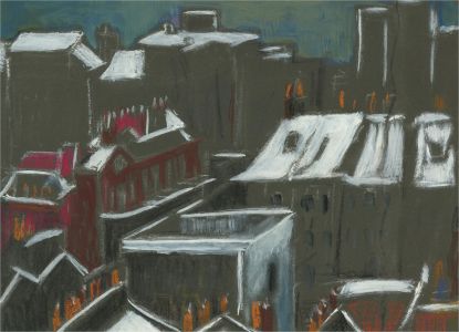 20th Century Pastel - Snowy Rooftops