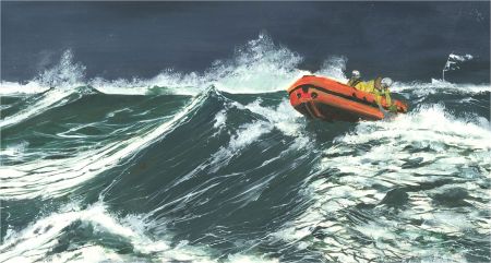 Gordon Metcalfe (b.1935) - Contemporary Oil, Rescue Mission