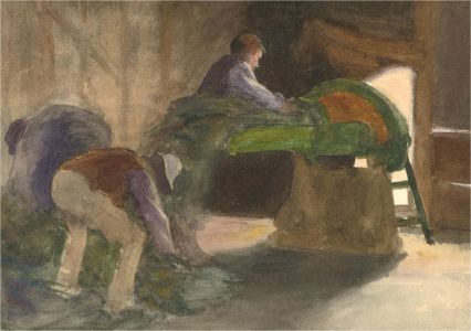 Mid 20th Century Watercolour - The Workers