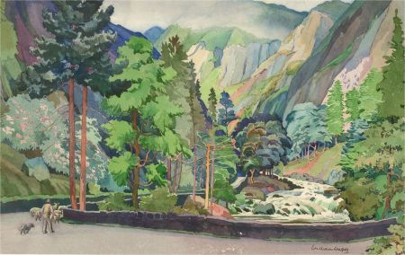 William Wager - Early 20th Century Watercolour, Pass of Aberglaslyn