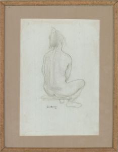 Patrick Hamilton - 1998 Graphite Drawing, Monochrome Nude