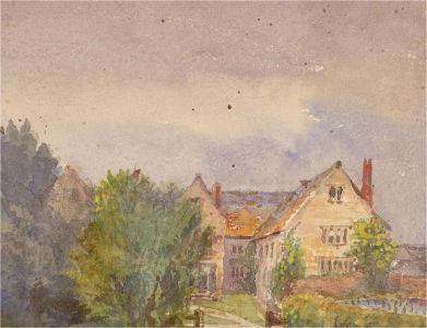 Early 20th Century Watercolour - Farm Entrance