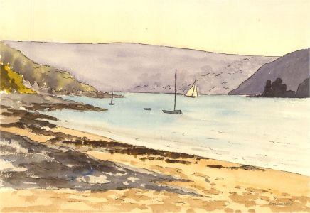Peter John Stuckey (1921-2013) - Watercolour, View with Sailing Boats