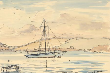 Peter John Stuckey (1921-2013) - 20th Century Watercolour, Study with Boats
