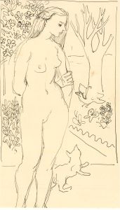 Sydney d'Horne Shepherd (1909-1993) -Pair of 20thC Ink Drawings, Nude And Cat