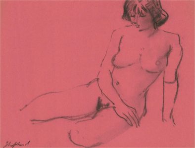 Sidney Horne Shepherd (1909-1993) - 20th Century Charcoal Drawing, Female Nude